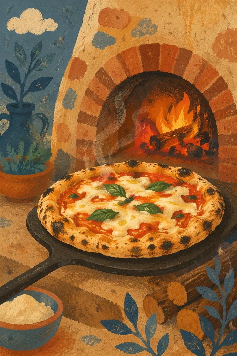 Fresh Neapolitan Pizza From Brick Oven