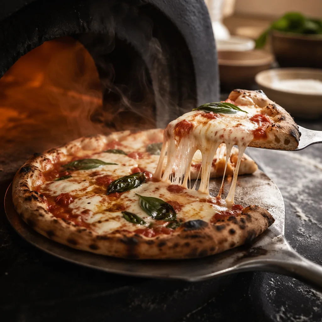 Fresh Artisan Pizza with Melting Cheese