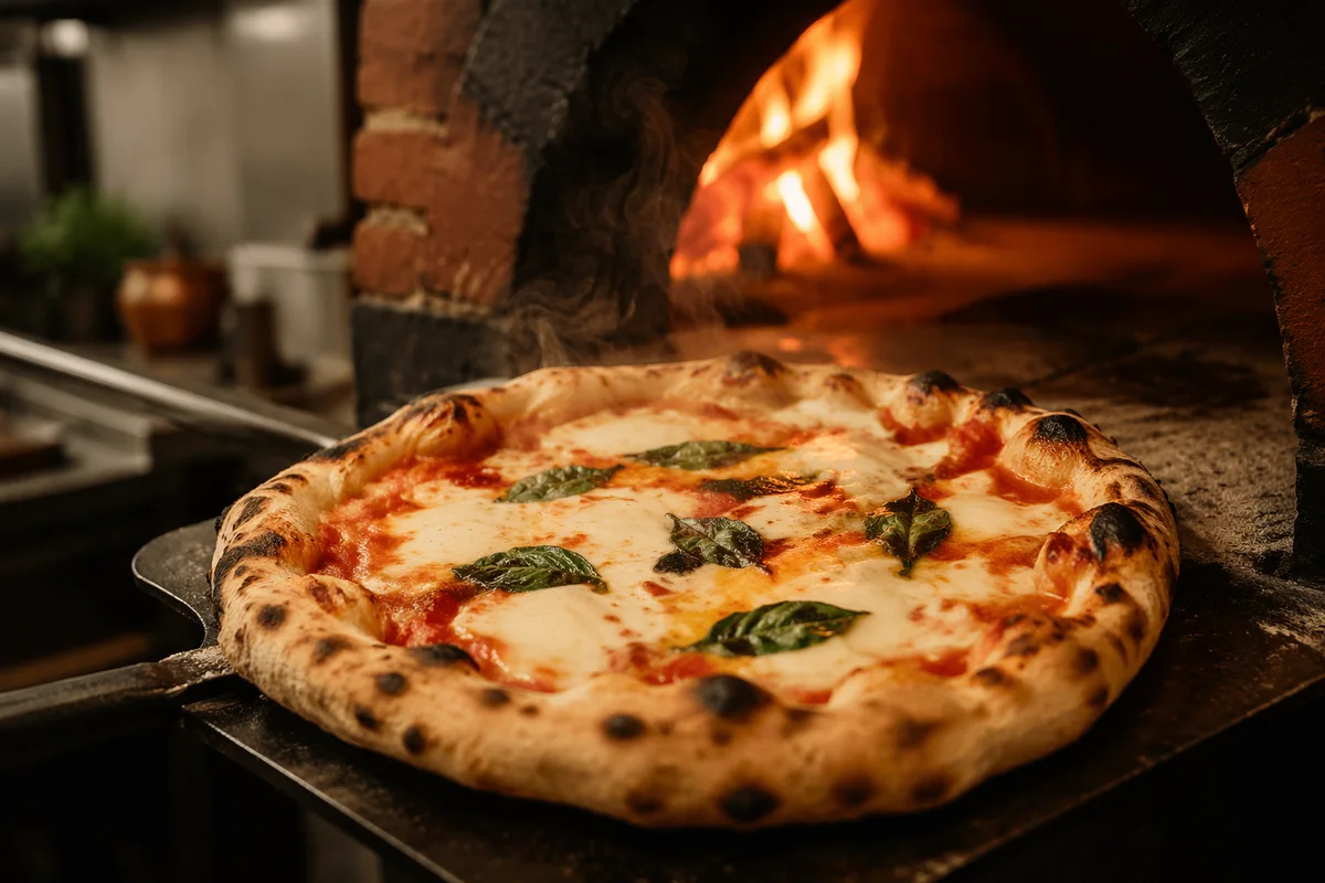 Fresh Neapolitan Pizza From Wood-Fired Oven