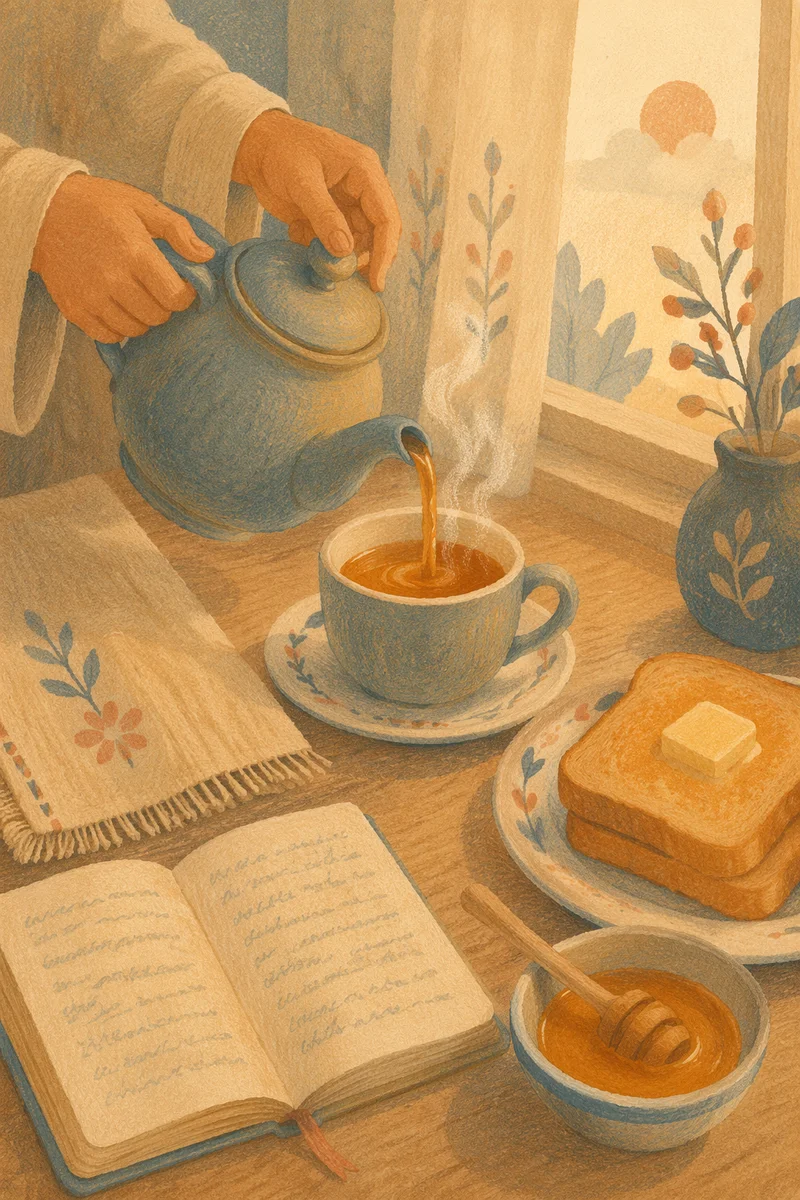 Cozy Ceramic Teapot Morning Hospitality