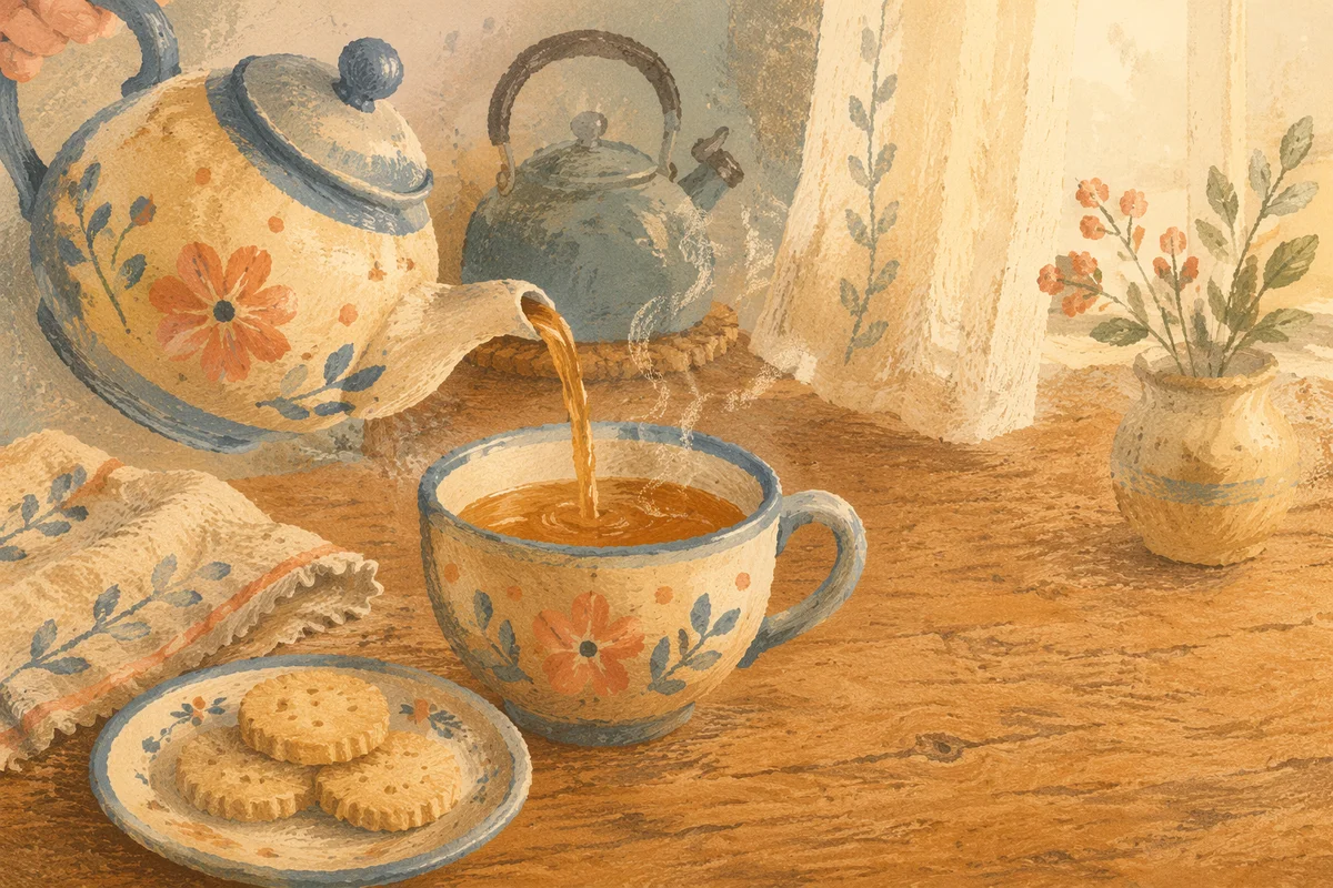Cozy Ceramic Teapot and Tea Cup