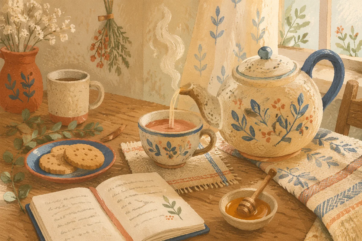 Cozy Ceramic Teapot and Tea Cup
