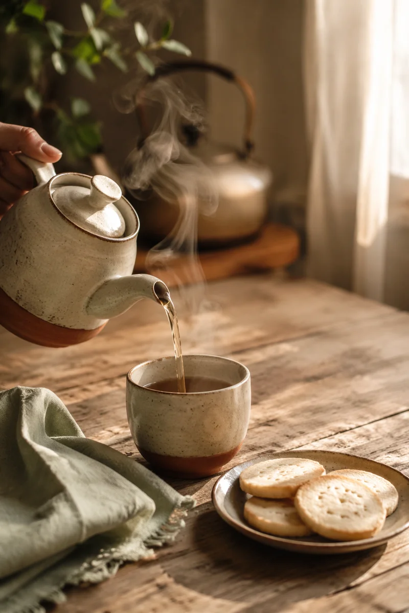 Cozy Ceramic Teapot and Tea Cup