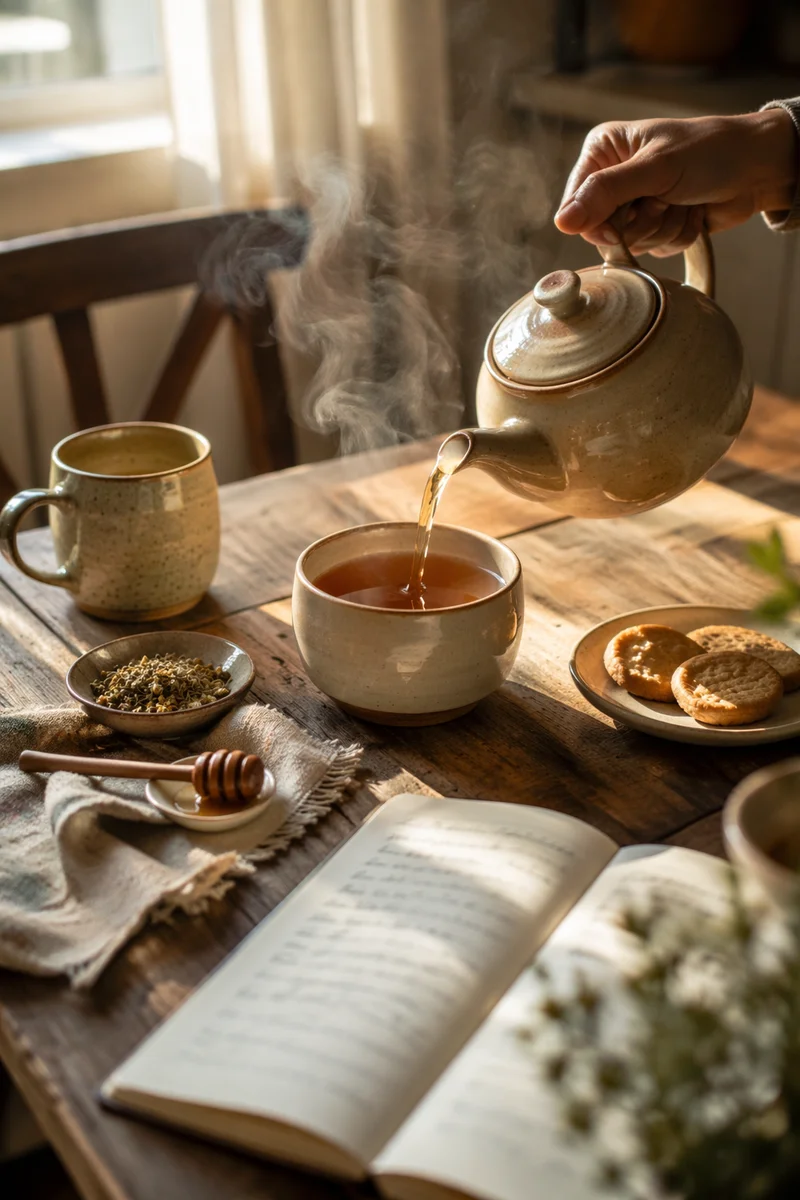 Cozy Ceramic Teapot and Tea Cup
