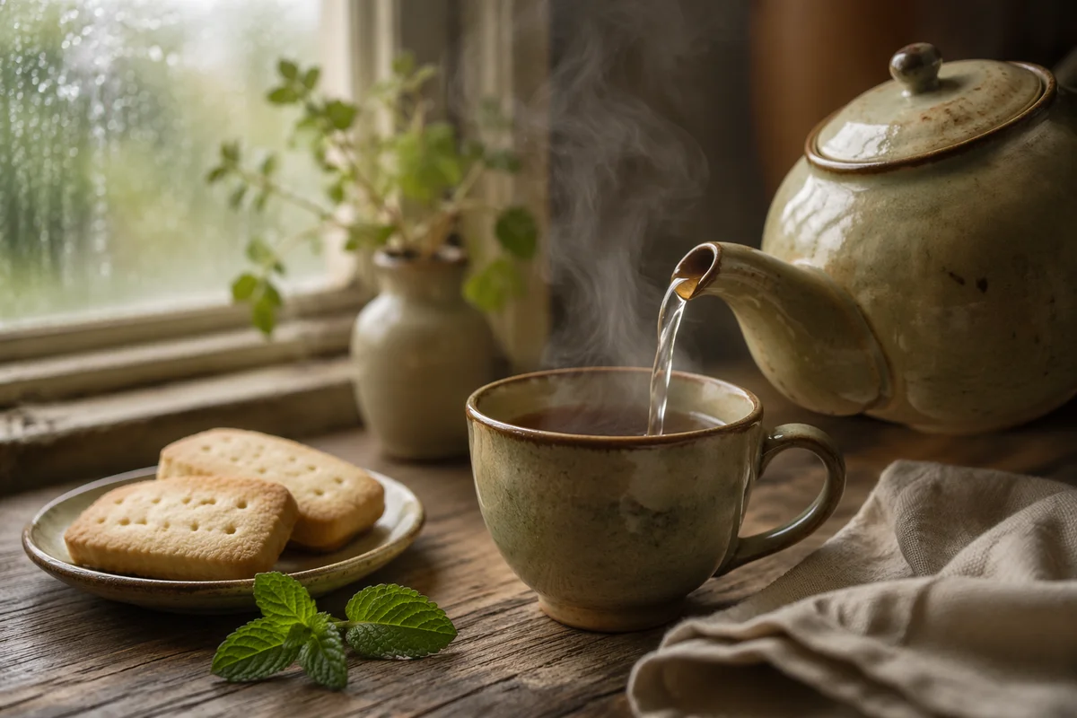 Cozy Ceramic Teapot and Tea Cup