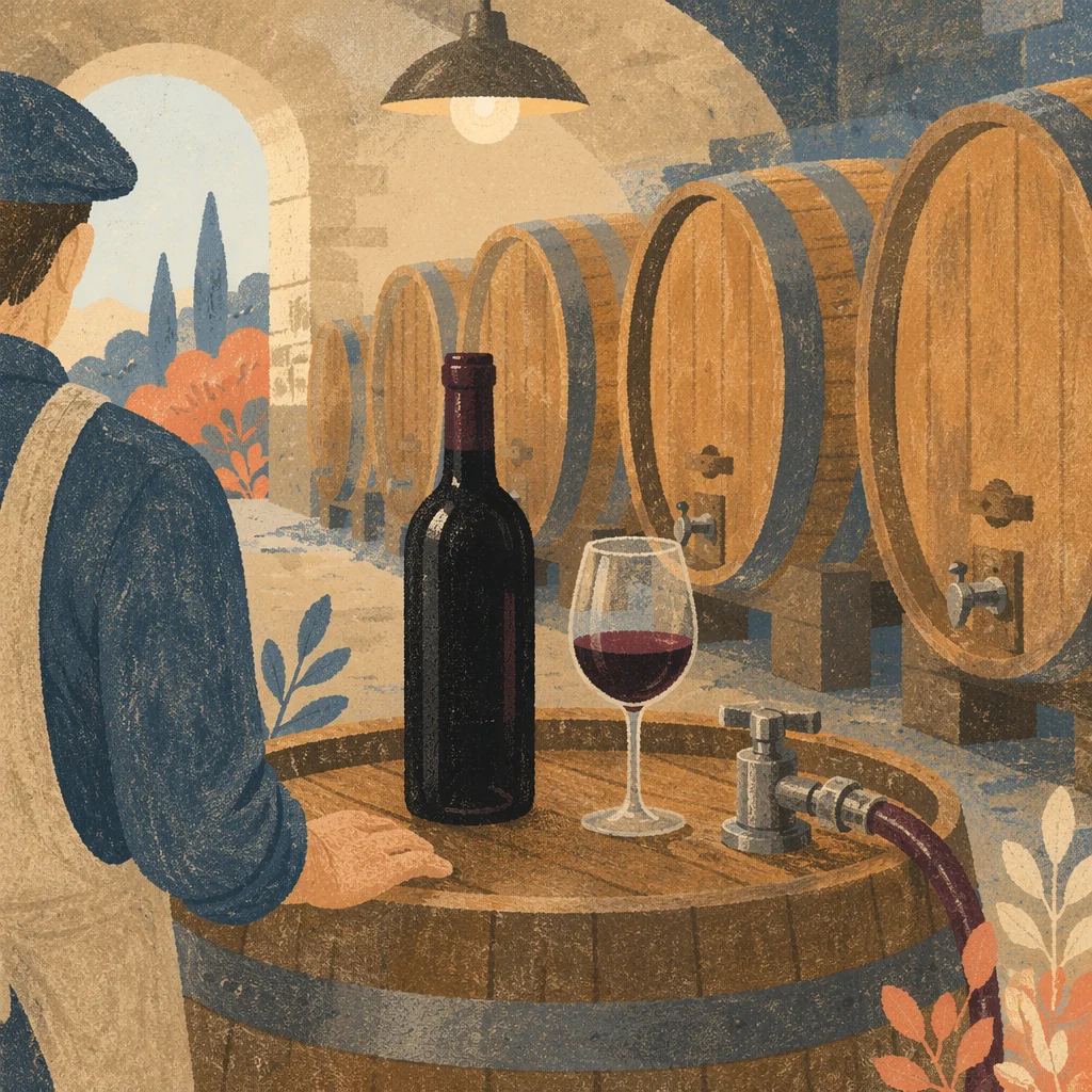 Red Wine Tasting in Quiet Cellar