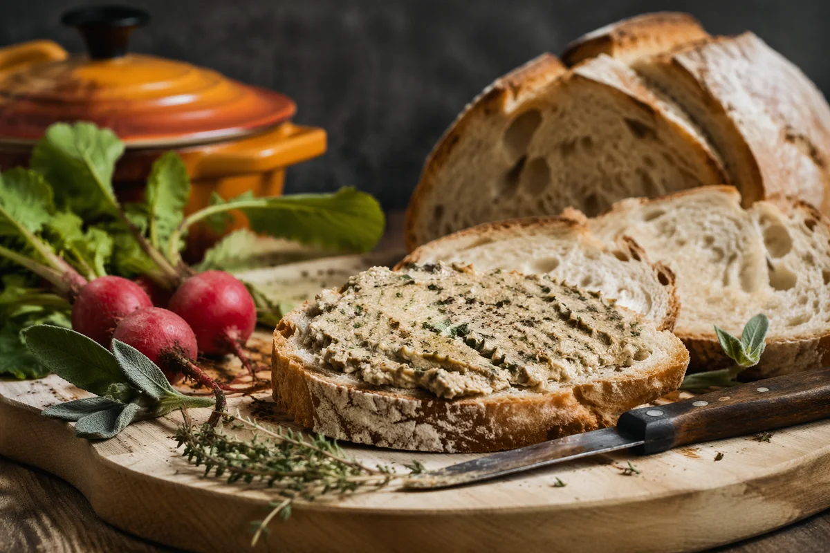 Rustic Artisan Bread with Herb Spread