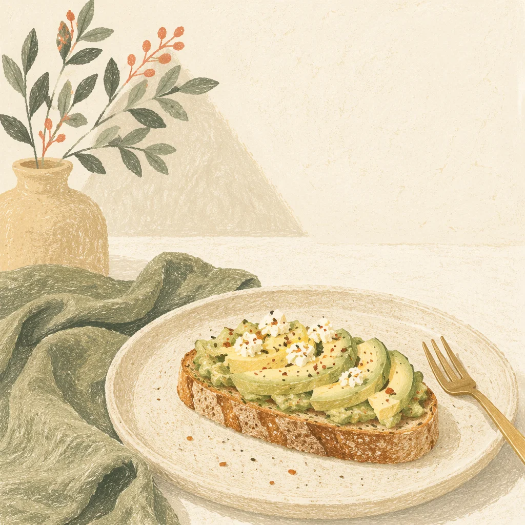 Minimal Avocado Toast Brunch Table Setting