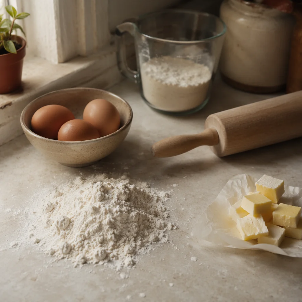 Cozy Baking Ingredients on Stone Counter