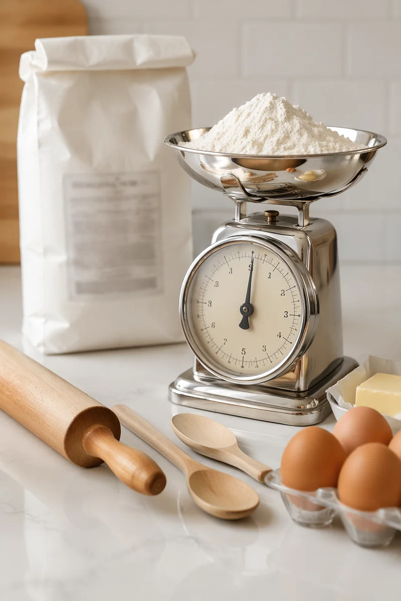 Bright Home Baking Ingredients on Counter