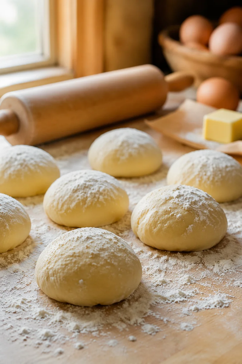 Rustic Baking Ingredients on Warm Kitchen Counter
