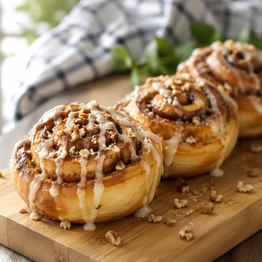 Fresh Cinnamon Rolls with Vanilla Icing