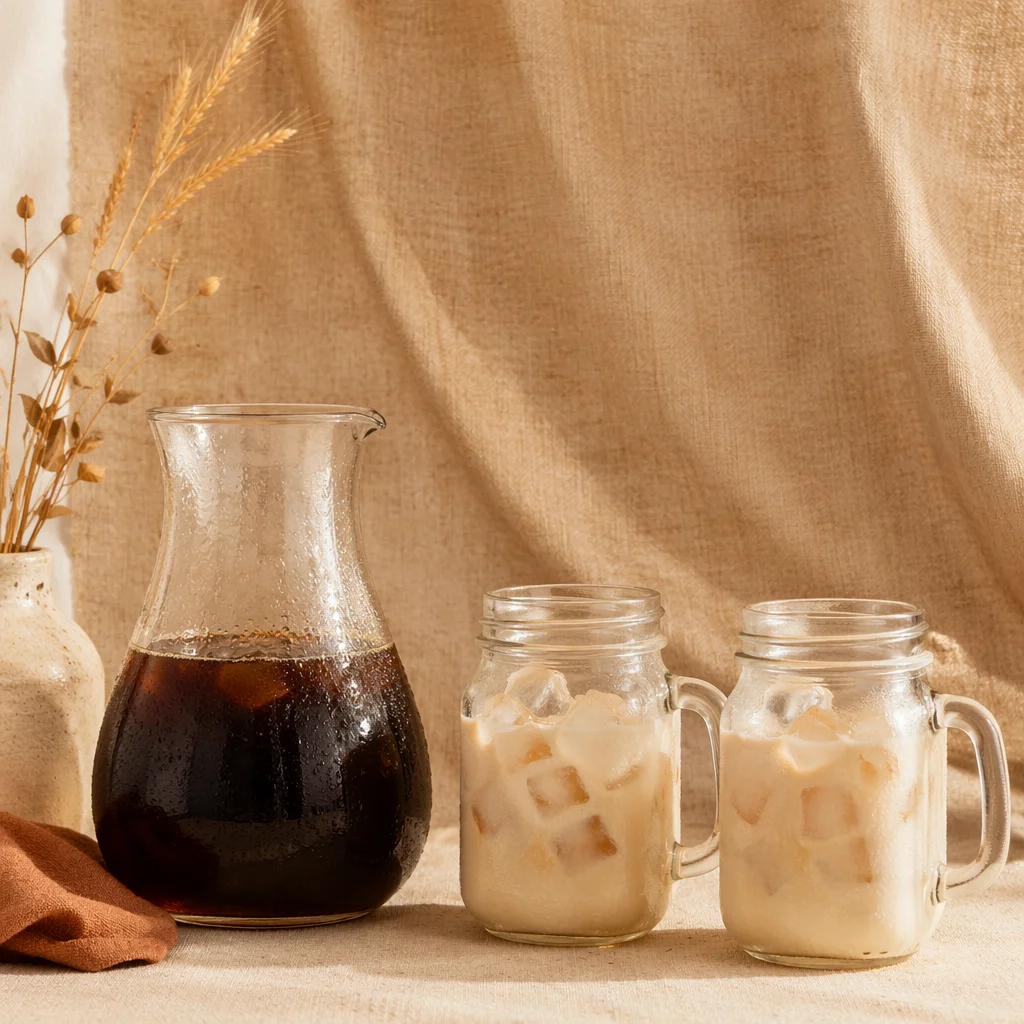 Cold Brew Coffee Jars with Ice