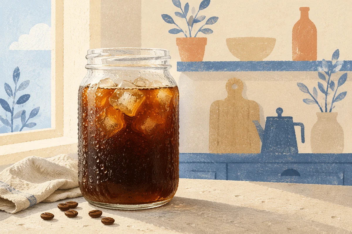 Cold Brew Coffee Jar with Ice