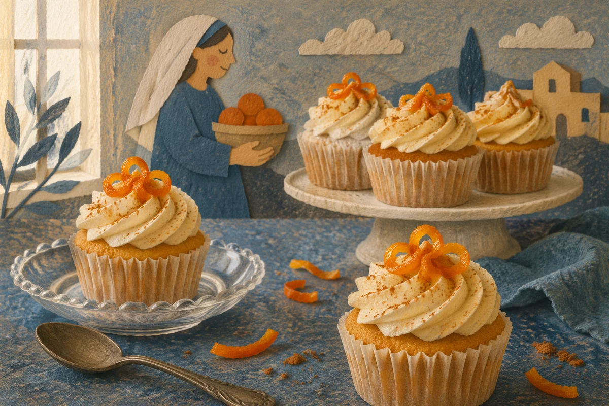 Artisan Vanilla Cupcakes with Orange Peel