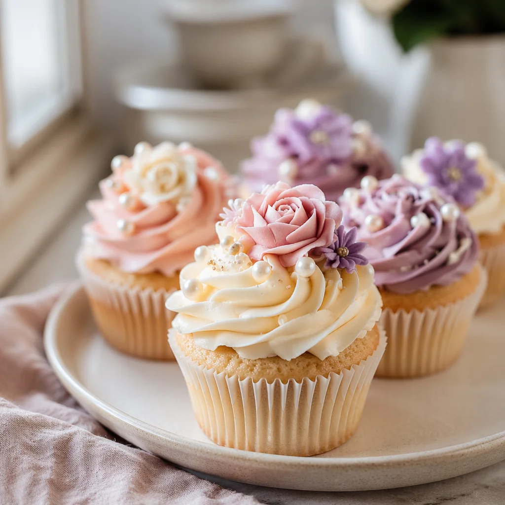 Close-Up Cupcakes with Artisanal Frosting Details