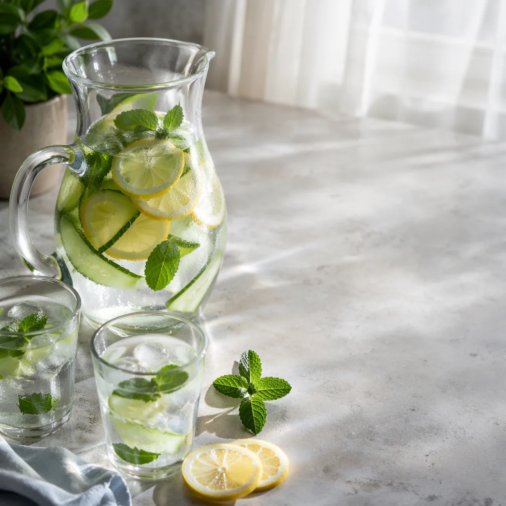 Refreshing Lemon Cucumber Mint Detox Water