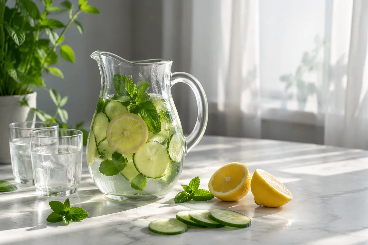 Refreshing Lemon Cucumber Mint Detox Water