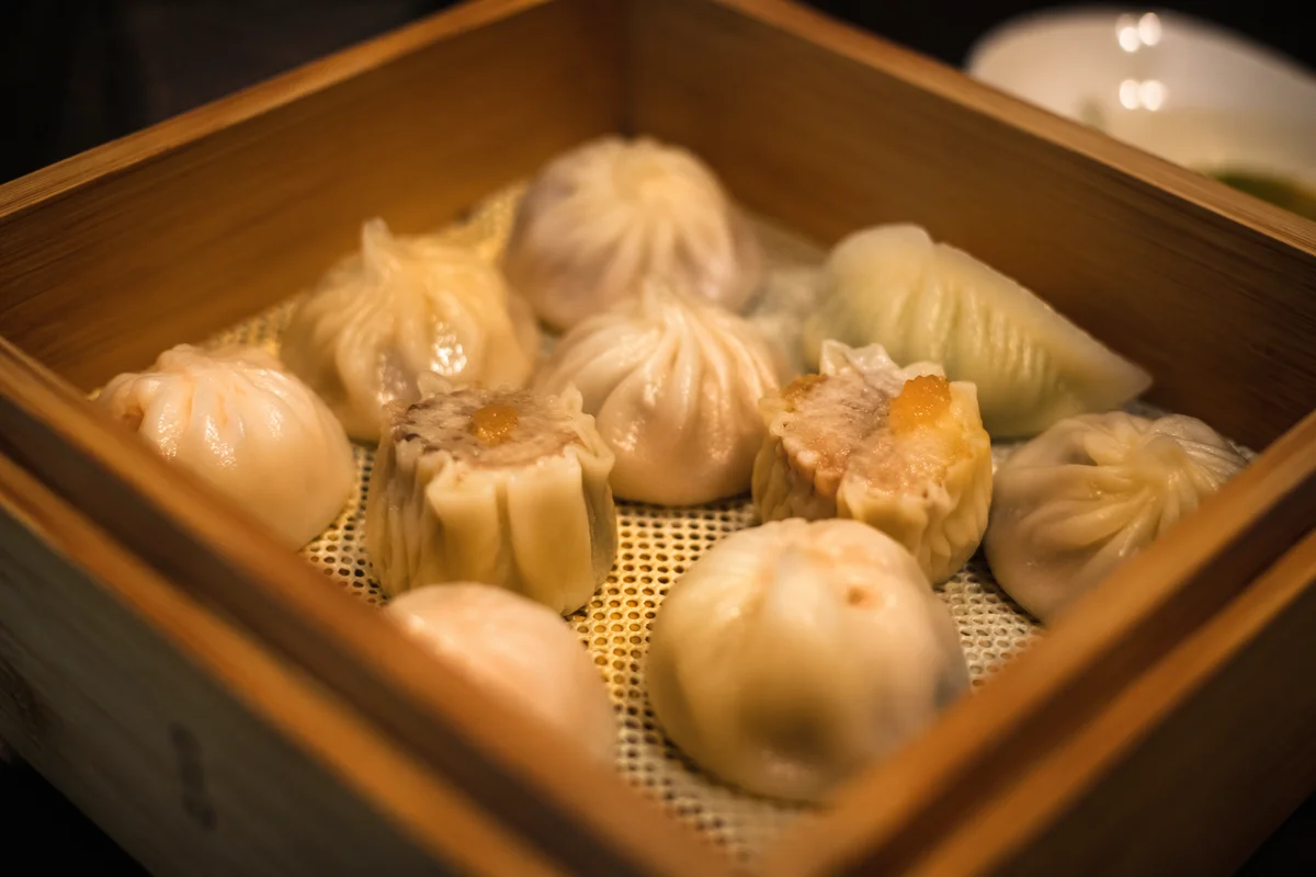 Assorted Dim Sum in Bamboo Steamer