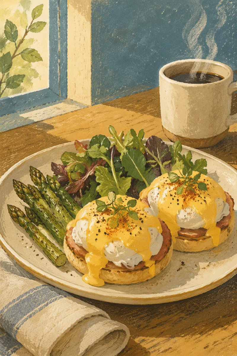 Sunny Eggs Benedict Brunch Plate