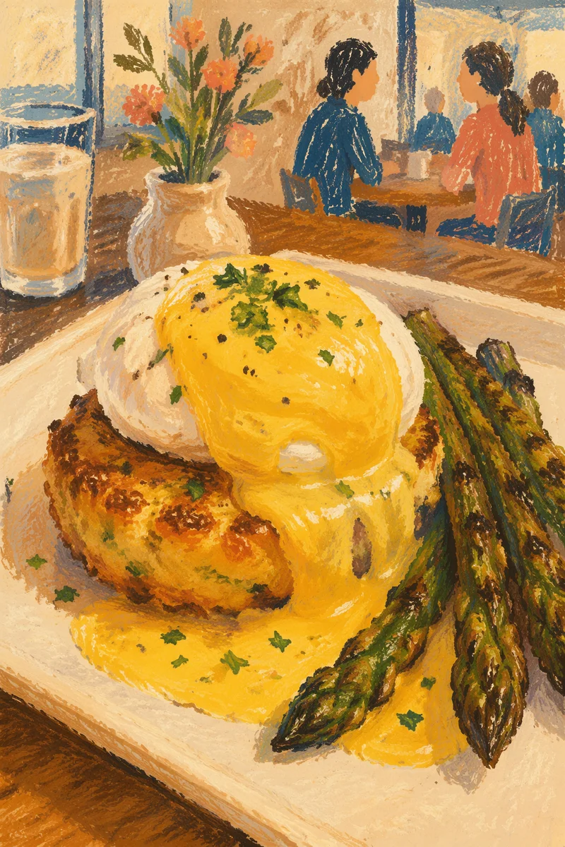 Eggs Benedict Brunch Plate with Hollandaise