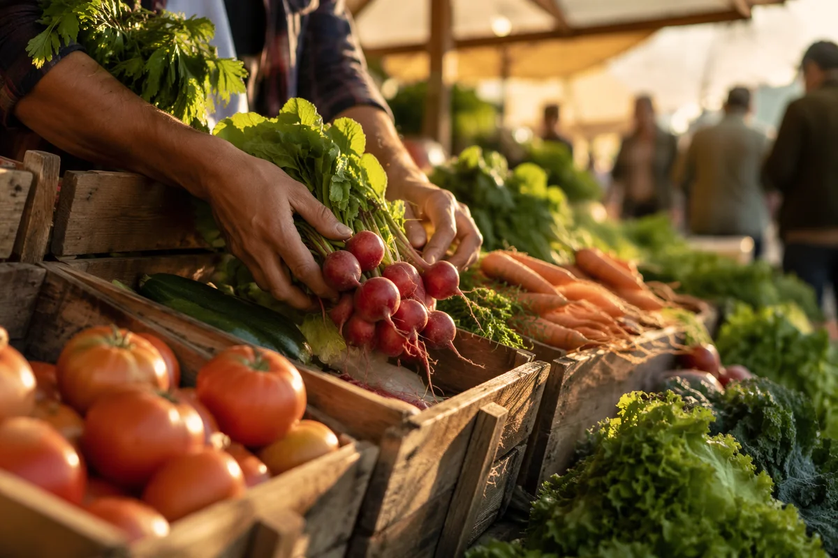 Sunrise Farmers Market Organic Produce Crates