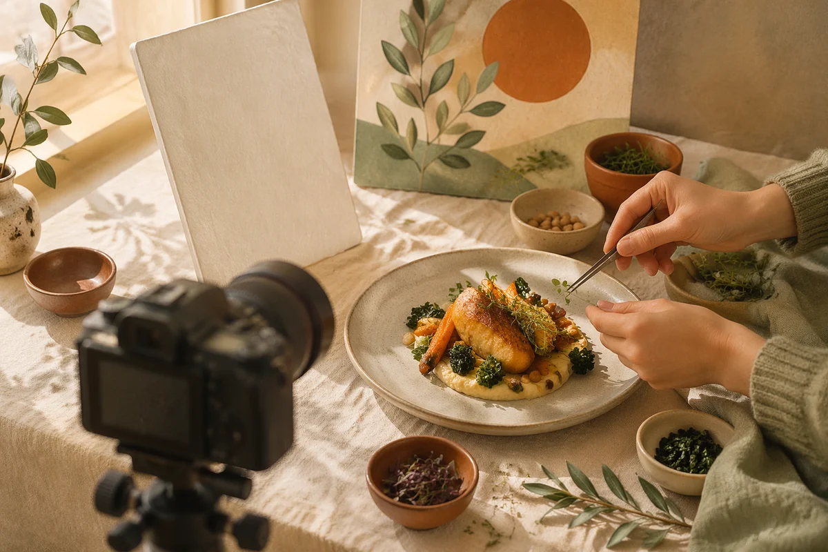Cozy Food Photography Studio Scene
