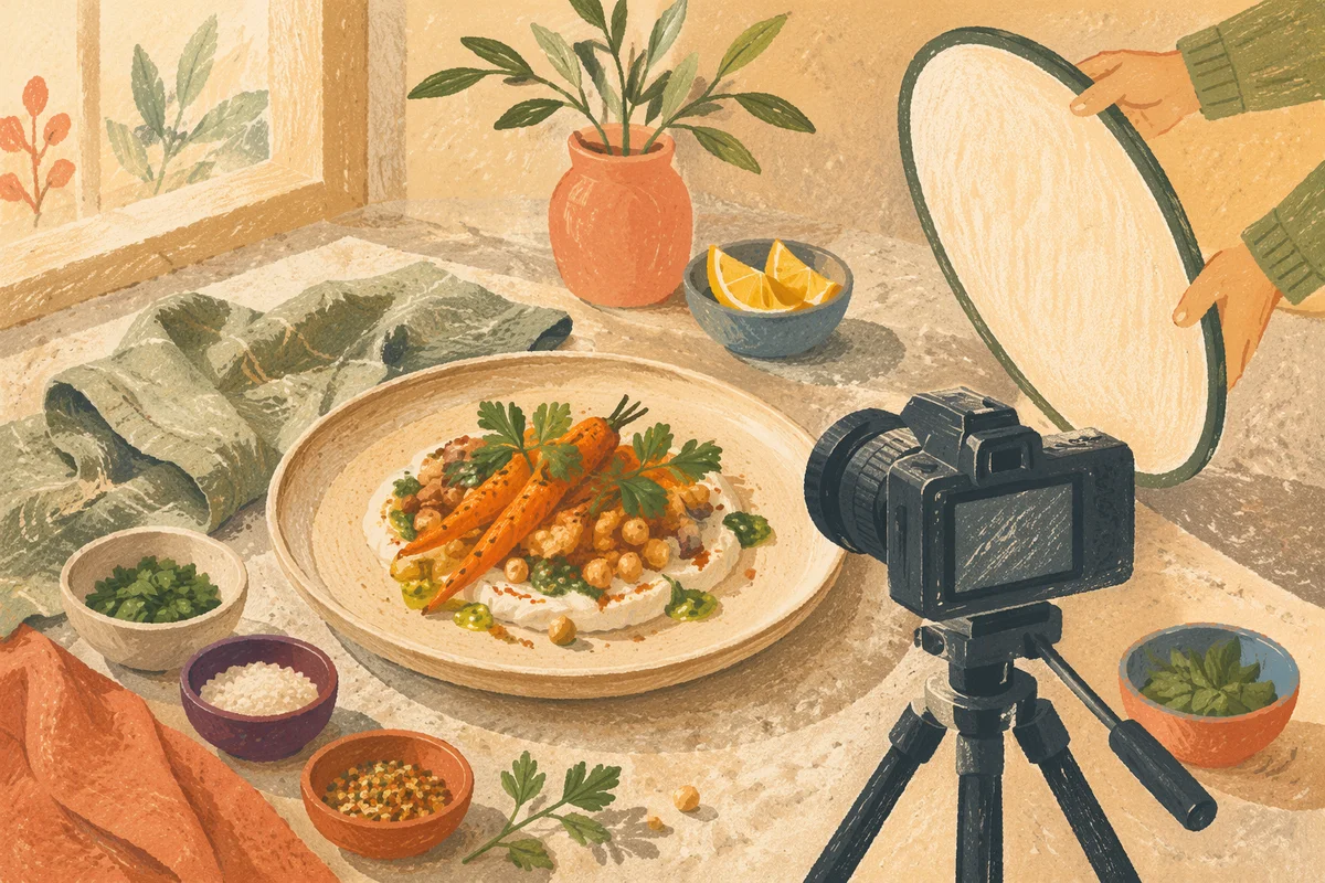 Cozy Food Photography Studio Scene