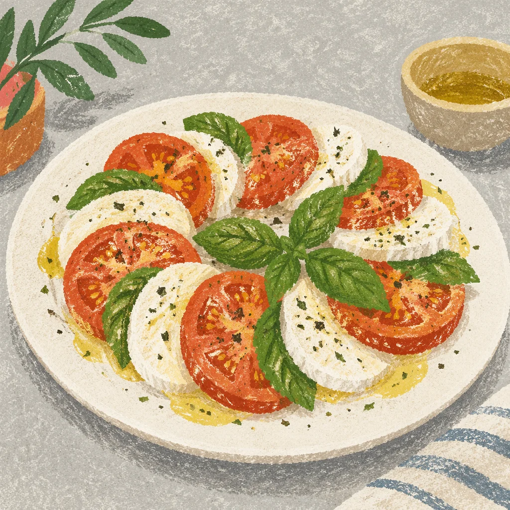 Fresh Caprese Salad with Basil and Olive Oil