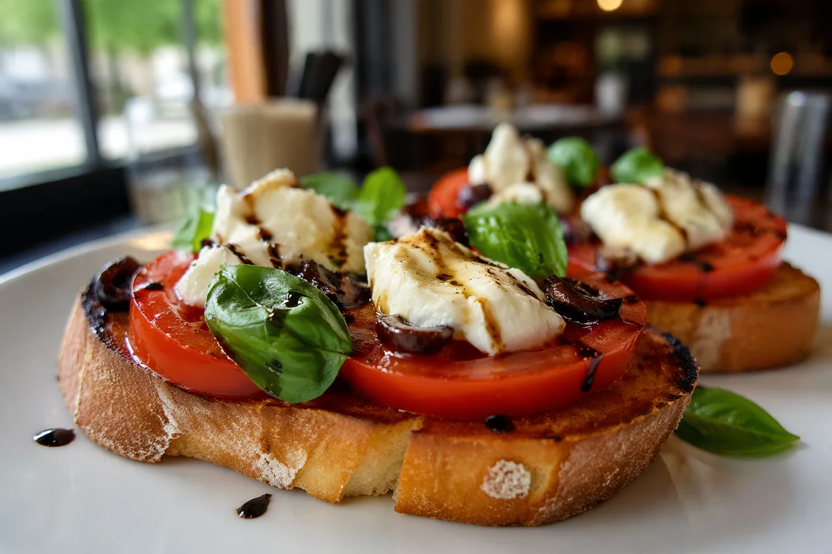 Rustic Caprese Toast with Mozzarella and Basil