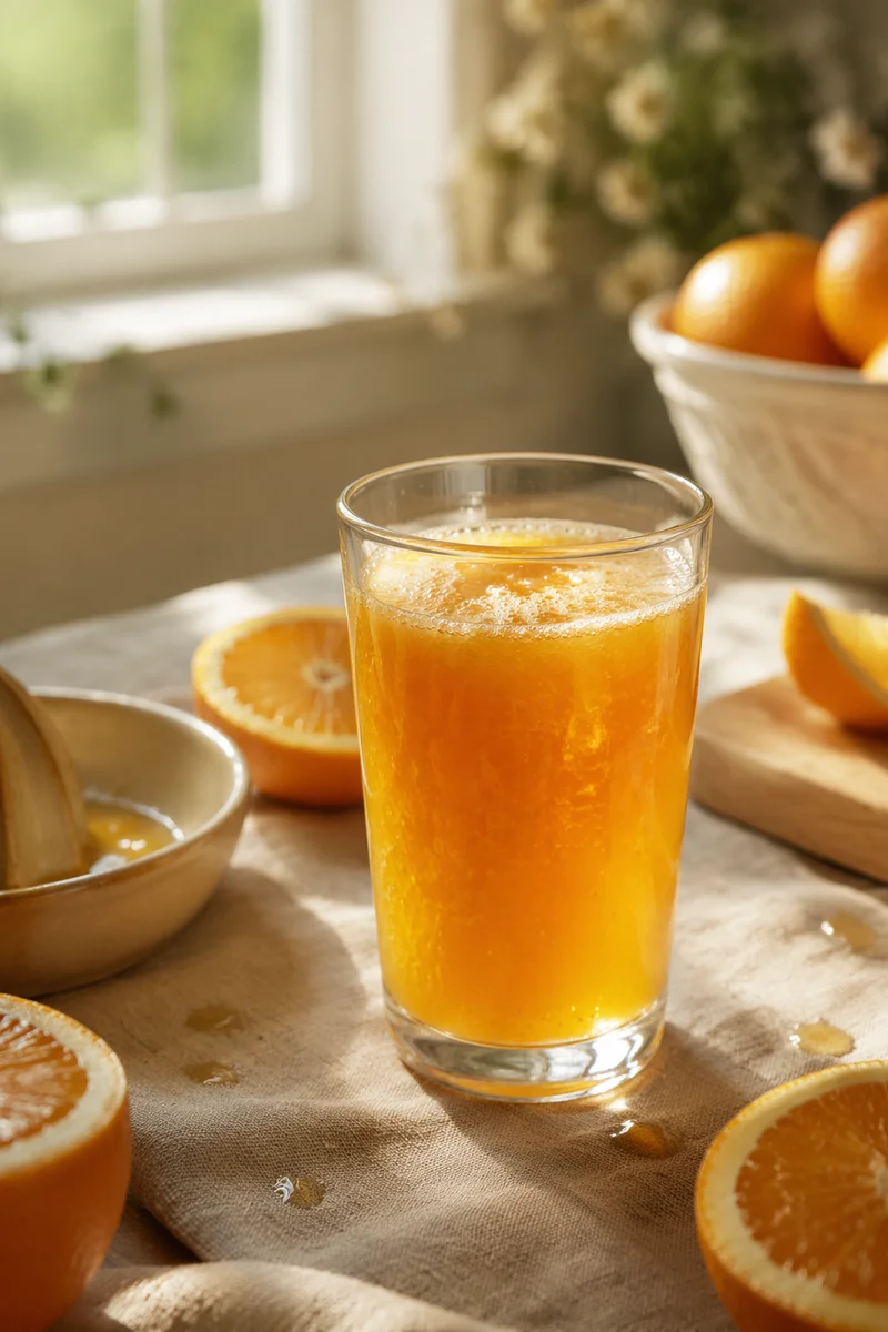 Freshly Squeezed Orange Juice in Glass