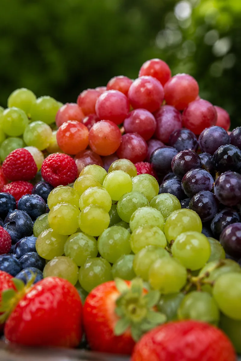 Fresh Colorful Grape and Berry Platter