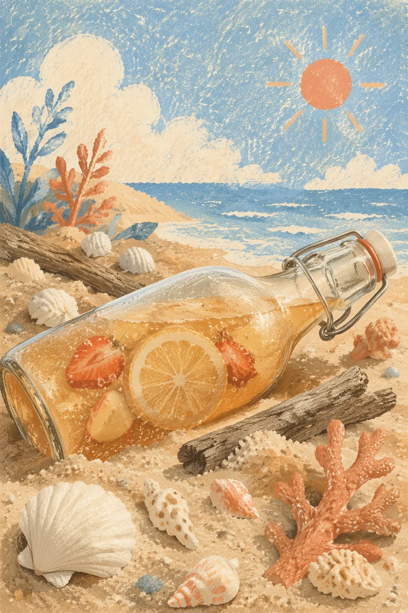 Coastal Kombucha Bottle with Fruit Infusion