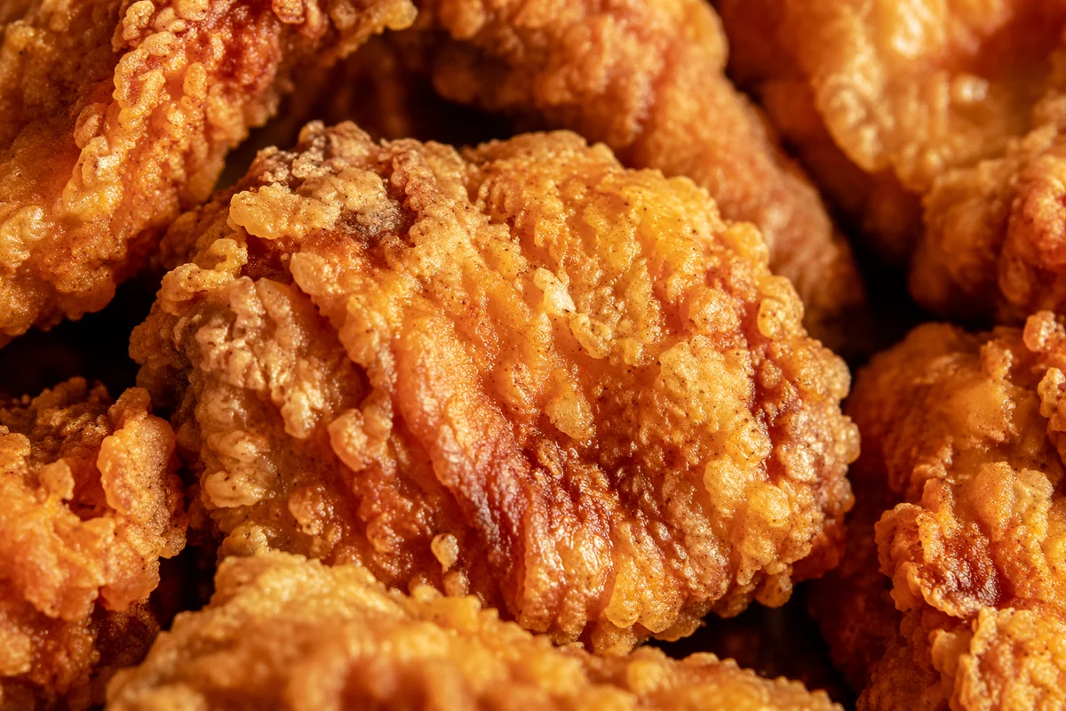 Crispy Golden Korean Fried Chicken Close-Up
