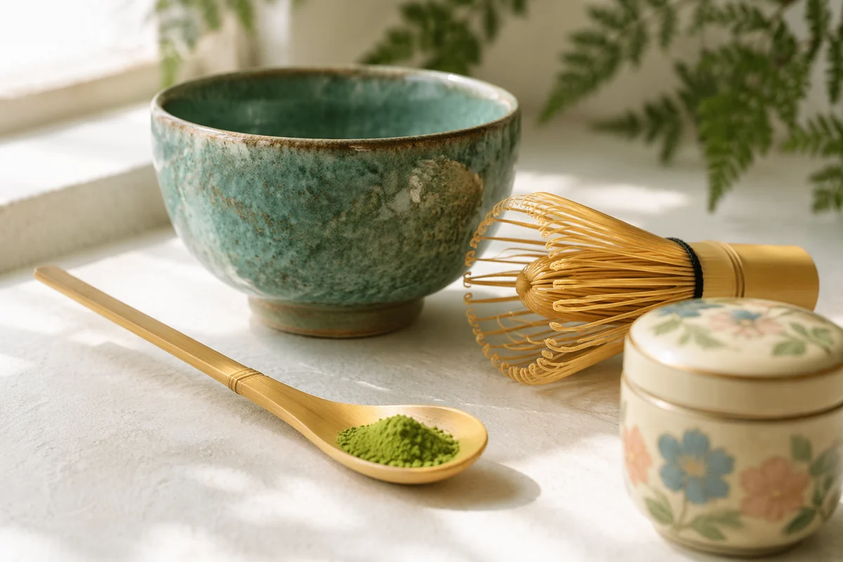 Traditional Matcha Tea Tools Still Life