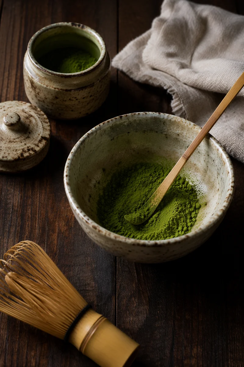 Artisanal Matcha Powder with Bamboo Scoop