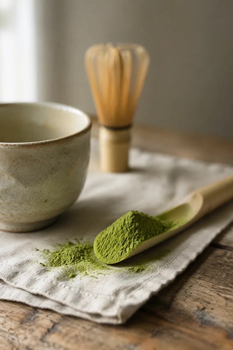 Artisanal Matcha Powder Still Life