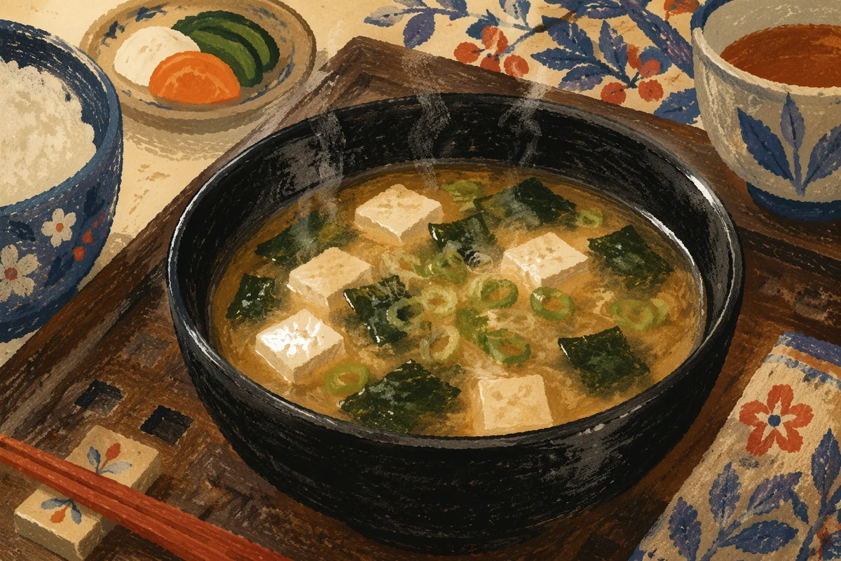 Cozy Miso Soup Bowl with Tofu