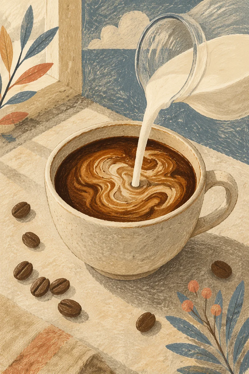 Milk Swirl Pour Over Morning Coffee