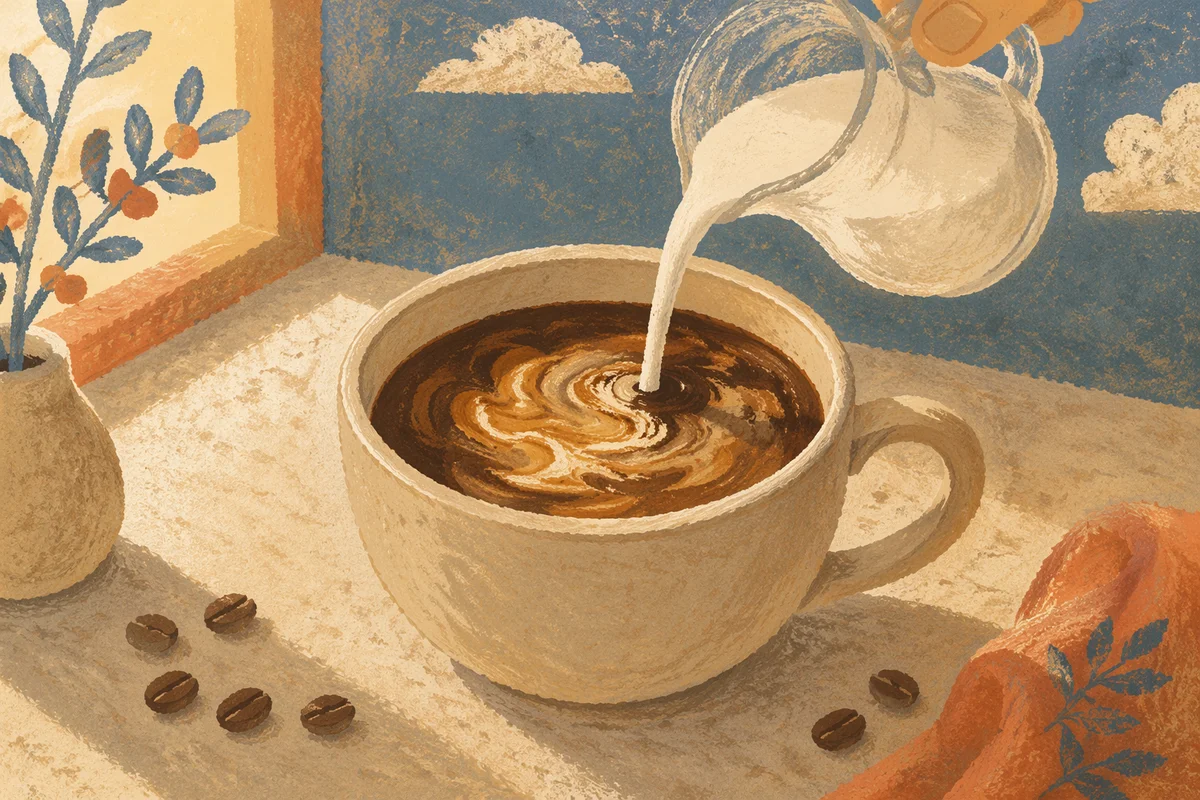 Milk Swirl Pour Over Morning Coffee