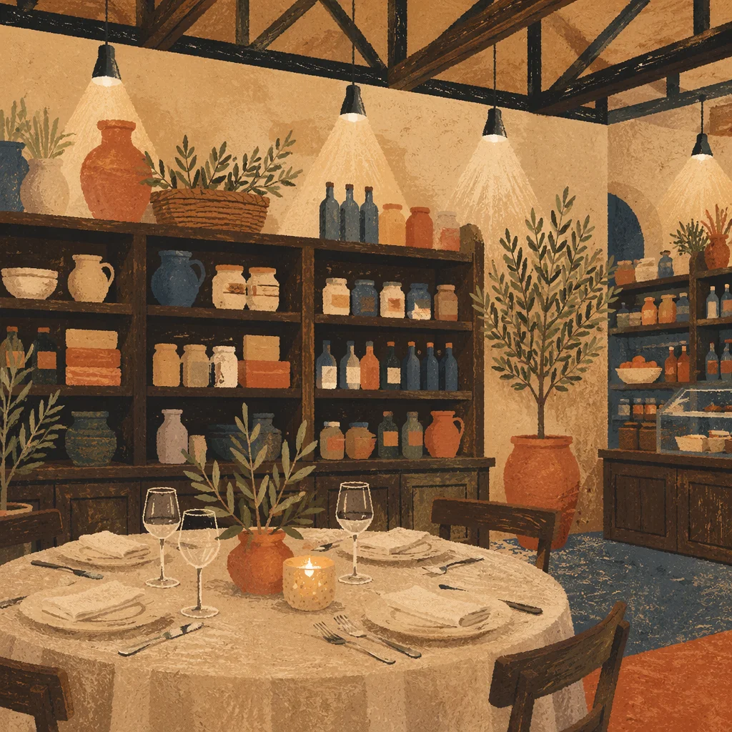Candlelit Elegant Restaurant Table Setting