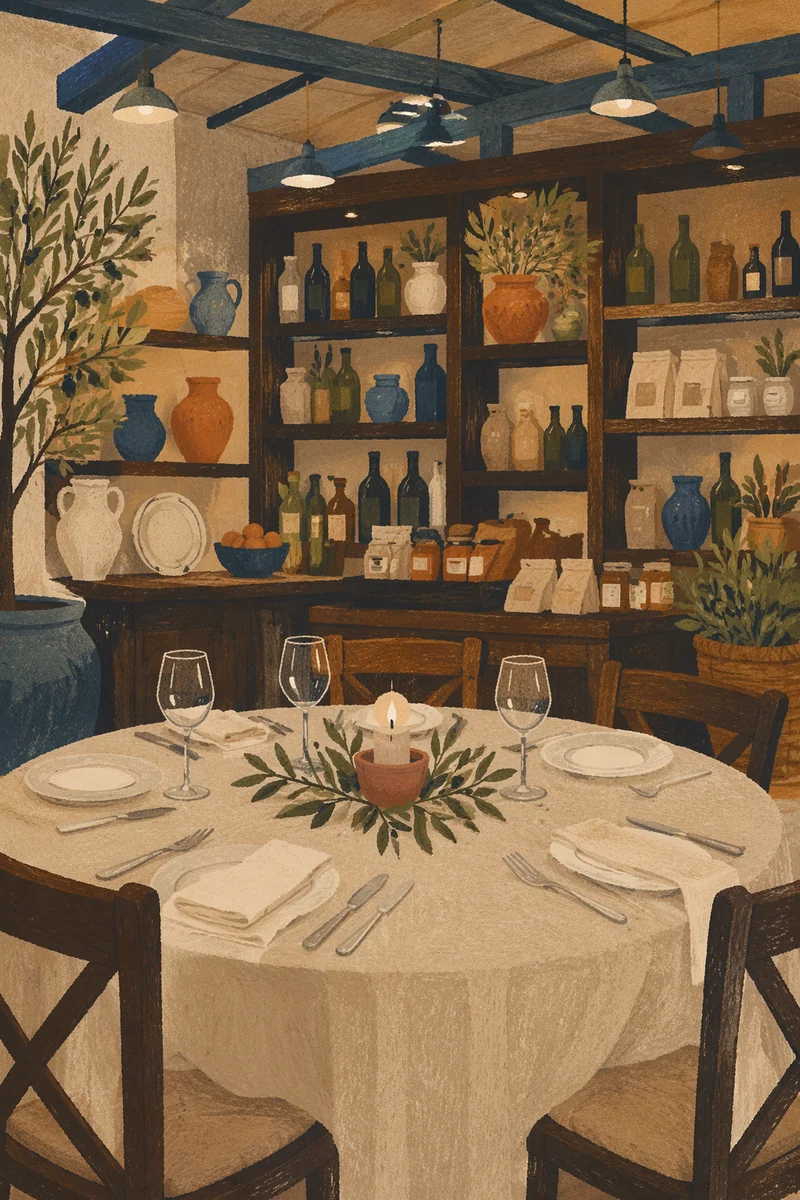 Elegant Candlelit Restaurant Table Setting