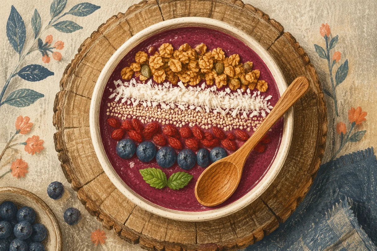 Rustic Berry Smoothie Bowl with Granola