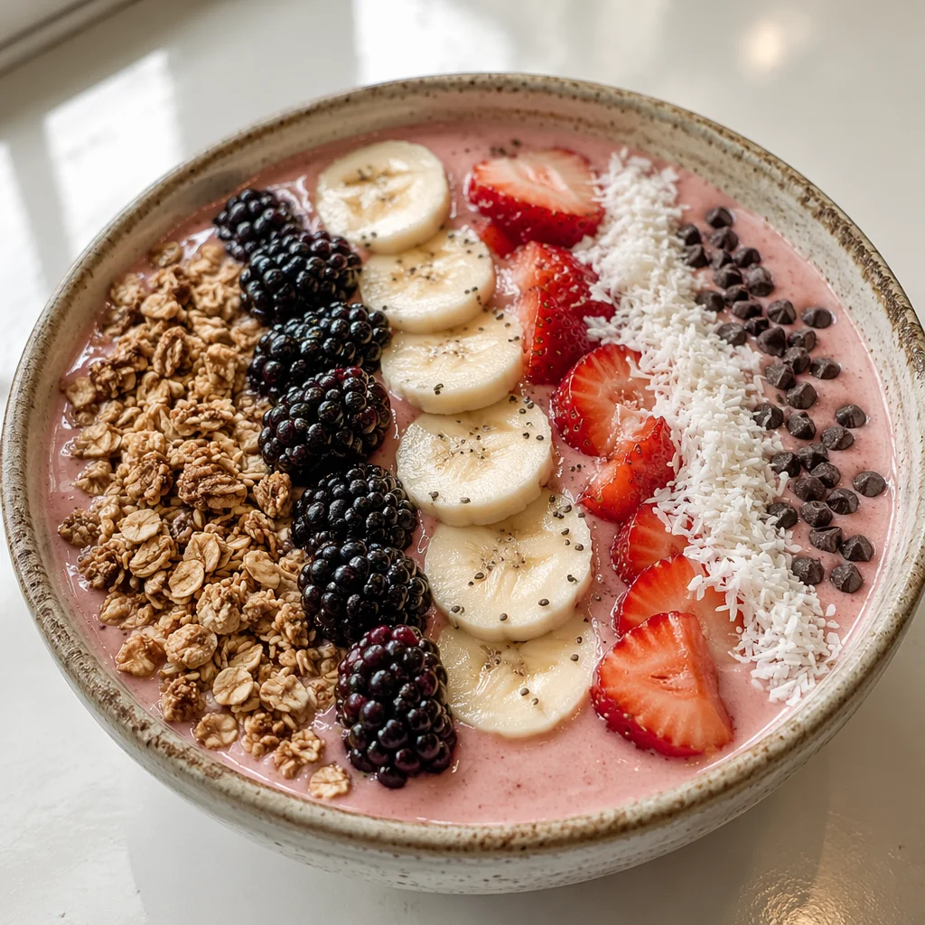 Fresh Berry Smoothie Bowl Breakfast