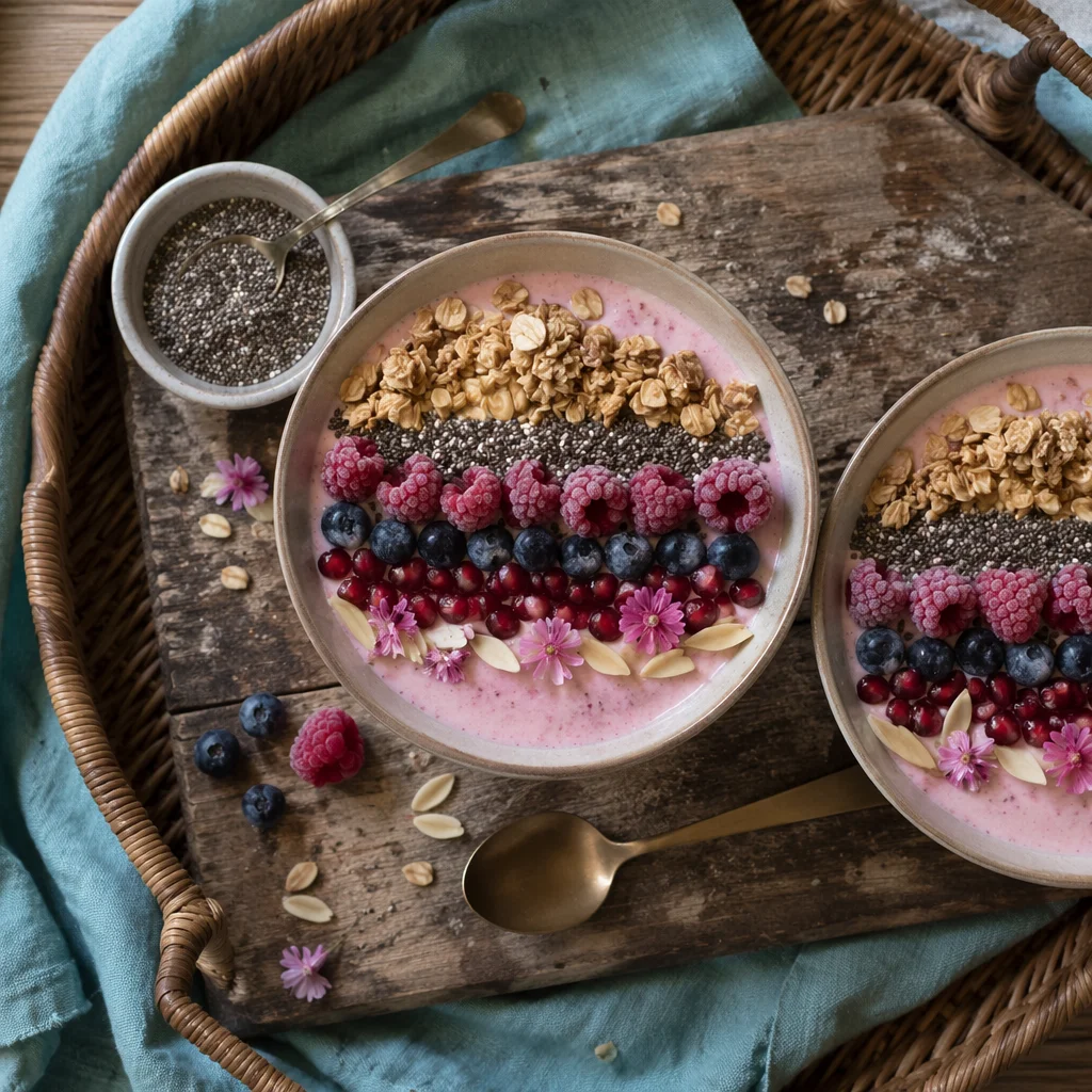 Berry Smoothie Bowls with Granola