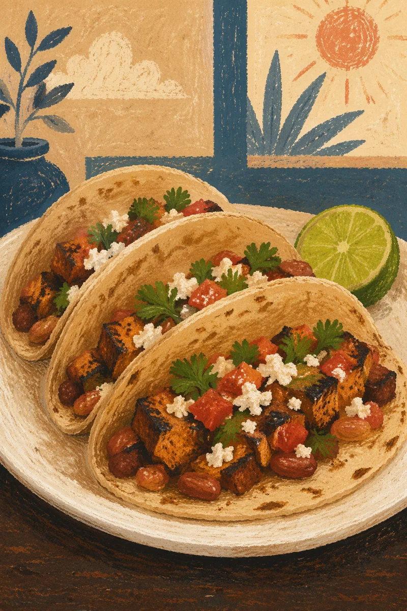 Rustic Tacos with Lime and Cilantro