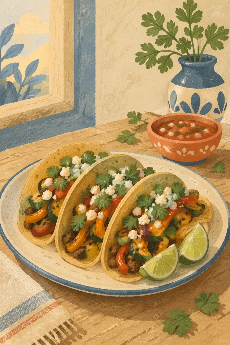 Fresh Tacos with Lime and Cilantro