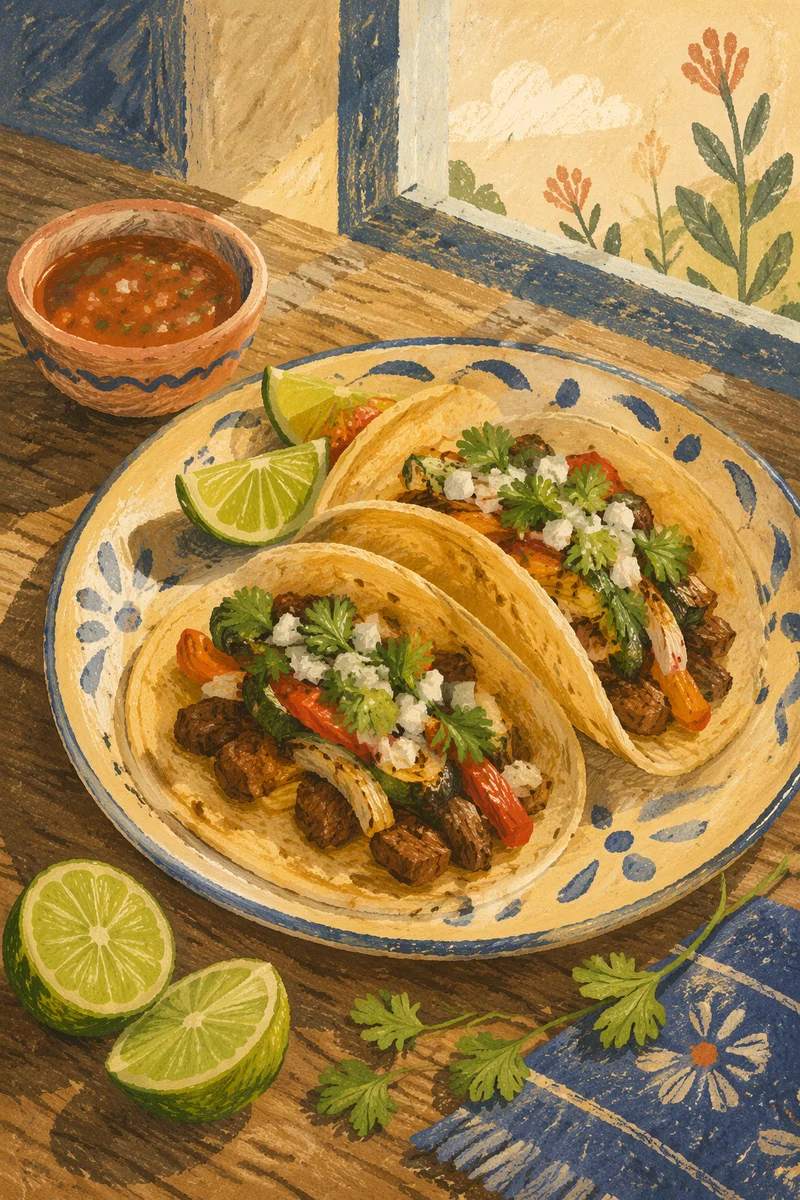 Street Tacos with Lime and Cilantro