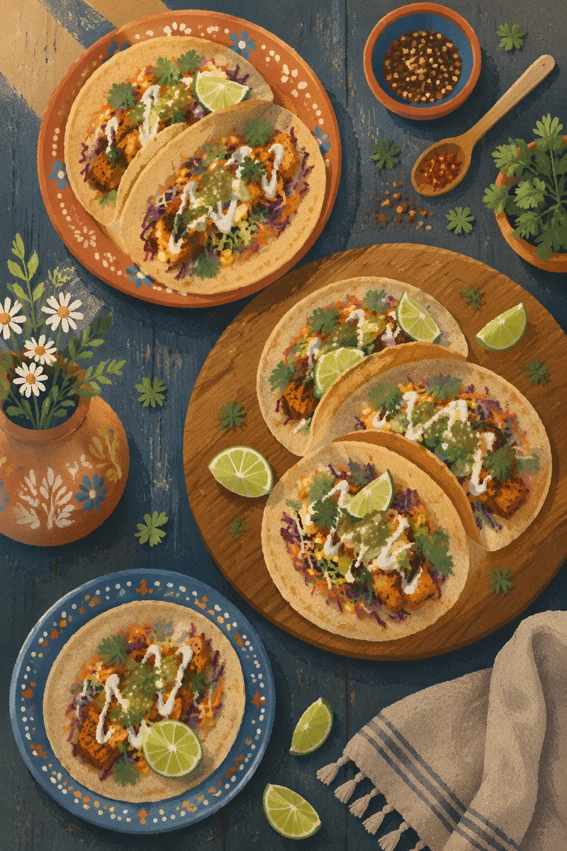 Overhead Tacos with Lime and Cilantro