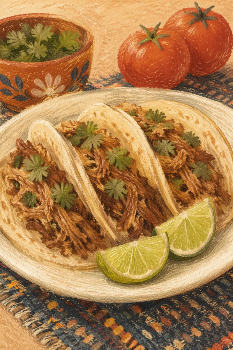 Warm Tacos With Lime and Cilantro